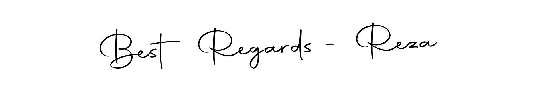 How to make Best Regards - Reza name signature. Use Autography-DOLnW style for creating short signs online. This is the latest handwritten sign. Best Regards - Reza signature style 10 images and pictures png