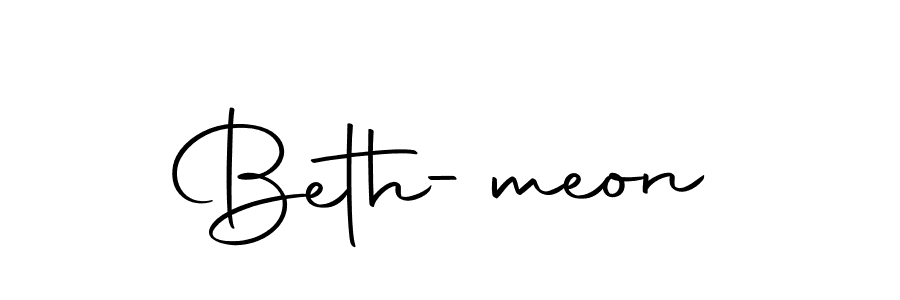 How to make Beth-meon name signature. Use Autography-DOLnW style for creating short signs online. This is the latest handwritten sign. Beth-meon signature style 10 images and pictures png