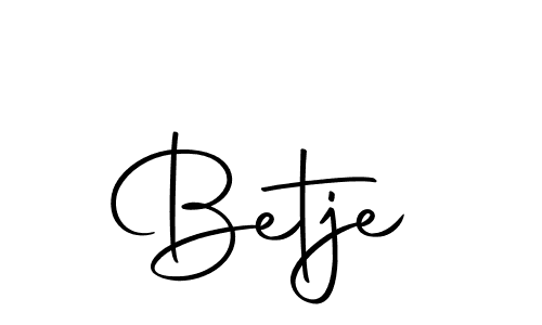 Make a beautiful signature design for name Betje. With this signature (Autography-DOLnW) style, you can create a handwritten signature for free. Betje signature style 10 images and pictures png