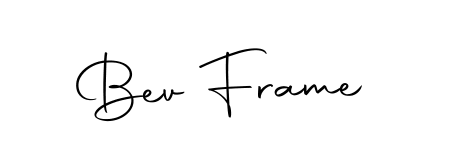 Design your own signature with our free online signature maker. With this signature software, you can create a handwritten (Autography-DOLnW) signature for name Bev Frame. Bev Frame signature style 10 images and pictures png