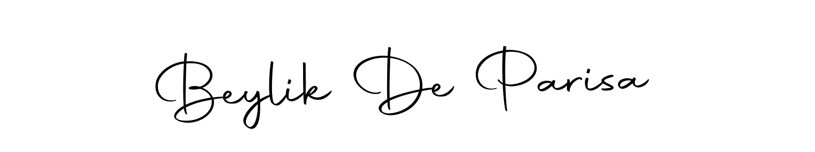 Create a beautiful signature design for name Beylik De Parisa. With this signature (Autography-DOLnW) fonts, you can make a handwritten signature for free. Beylik De Parisa signature style 10 images and pictures png