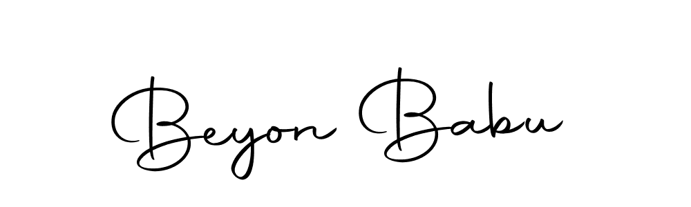 Make a beautiful signature design for name Beyon Babu. With this signature (Autography-DOLnW) style, you can create a handwritten signature for free. Beyon Babu signature style 10 images and pictures png