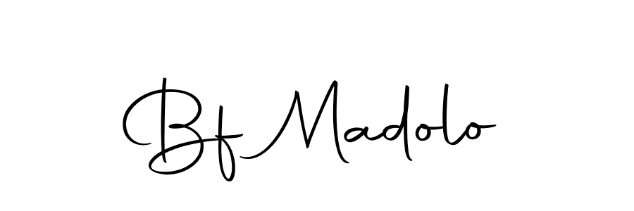 How to make Bf Madolo name signature. Use Autography-DOLnW style for creating short signs online. This is the latest handwritten sign. Bf Madolo signature style 10 images and pictures png
