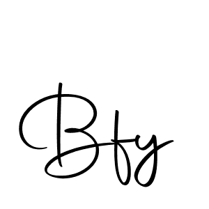 Use a signature maker to create a handwritten signature online. With this signature software, you can design (Autography-DOLnW) your own signature for name Bfy. Bfy signature style 10 images and pictures png