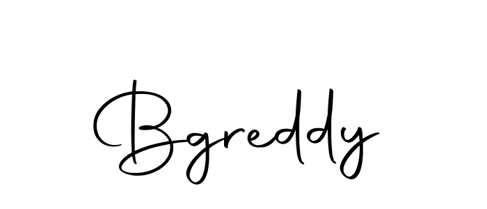 Create a beautiful signature design for name Bgreddy. With this signature (Autography-DOLnW) fonts, you can make a handwritten signature for free. Bgreddy signature style 10 images and pictures png