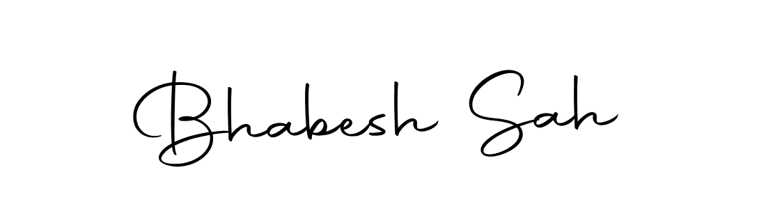 How to make Bhabesh Sah name signature. Use Autography-DOLnW style for creating short signs online. This is the latest handwritten sign. Bhabesh Sah signature style 10 images and pictures png