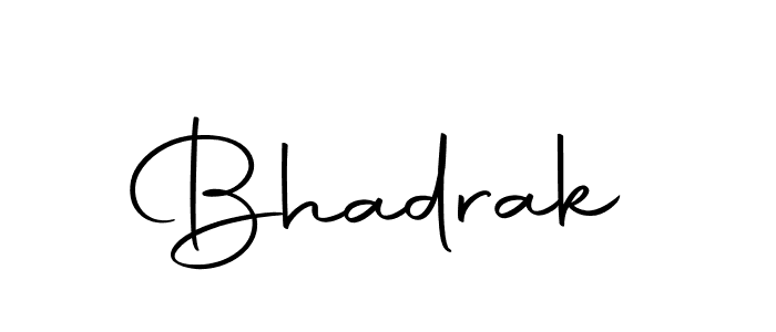 Create a beautiful signature design for name Bhadrak. With this signature (Autography-DOLnW) fonts, you can make a handwritten signature for free. Bhadrak signature style 10 images and pictures png