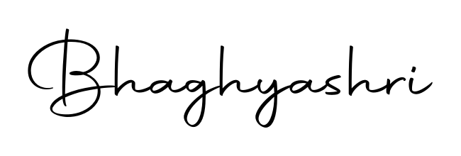 The Autography-DOLnW typeface gives name Bhaghyashri a refined look. Suitable for certificates, diplomas, and official verification. Bhaghyashri signature style 10 images and pictures png