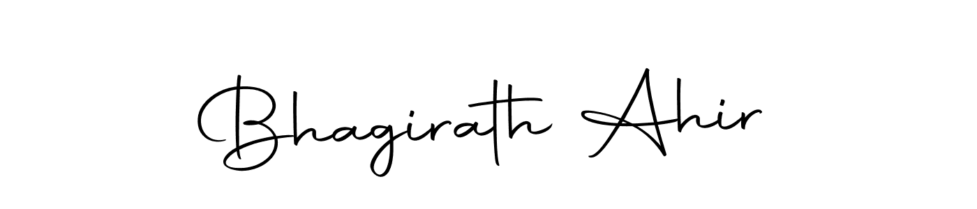 How to make Bhagirath Ahir name signature. Use Autography-DOLnW style for creating short signs online. This is the latest handwritten sign. Bhagirath Ahir signature style 10 images and pictures png