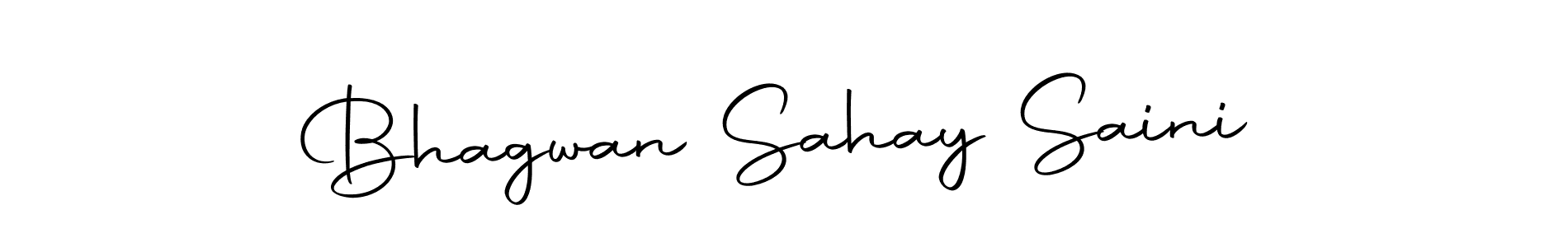 How to make Bhagwan Sahay Saini name signature. Use Autography-DOLnW style for creating short signs online. This is the latest handwritten sign. Bhagwan Sahay Saini signature style 10 images and pictures png