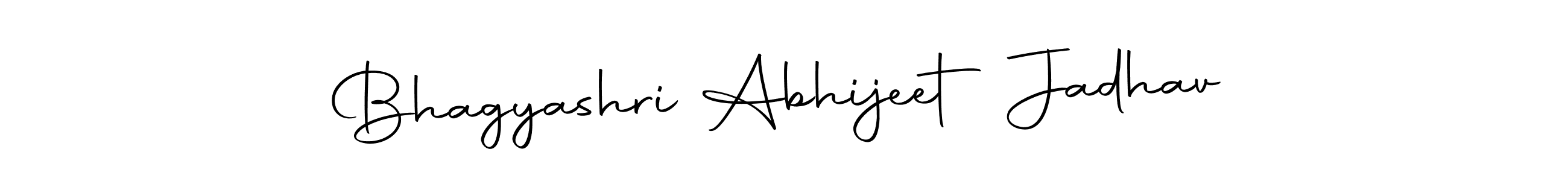 How to make Bhagyashri Abhijeet Jadhav name signature. Use Autography-DOLnW style for creating short signs online. This is the latest handwritten sign. Bhagyashri Abhijeet Jadhav signature style 10 images and pictures png