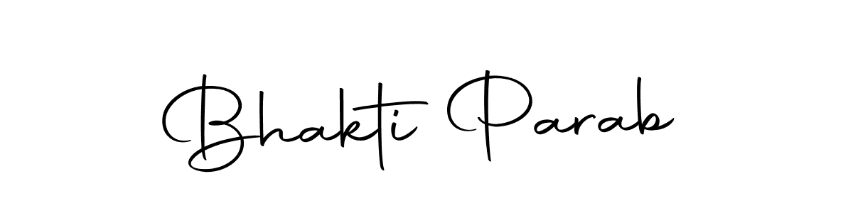 Use a signature maker to create a handwritten signature online. With this signature software, you can design (Autography-DOLnW) your own signature for name Bhakti Parab. Bhakti Parab signature style 10 images and pictures png