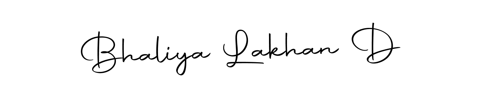 Design your own signature with our free online signature maker. With this signature software, you can create a handwritten (Autography-DOLnW) signature for name Bhaliya Lakhan D. Bhaliya Lakhan D signature style 10 images and pictures png