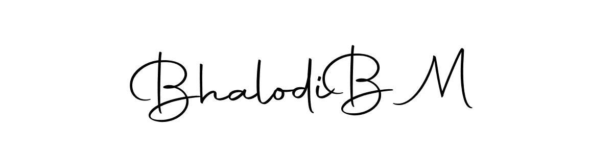 How to make Bhalodi  B M name signature. Use Autography-DOLnW style for creating short signs online. This is the latest handwritten sign. Bhalodi  B M signature style 10 images and pictures png