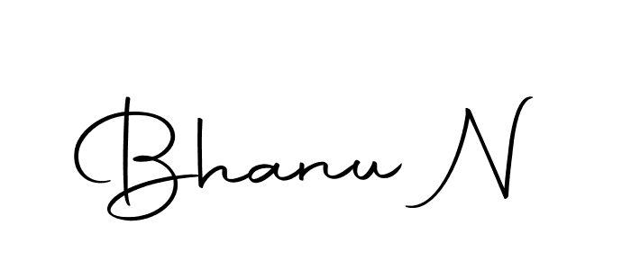 Use a signature maker to create a handwritten signature online. With this signature software, you can design (Autography-DOLnW) your own signature for name Bhanu N. Bhanu N signature style 10 images and pictures png