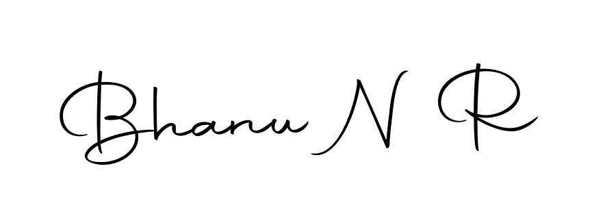 How to make Bhanu N R name signature. Use Autography-DOLnW style for creating short signs online. This is the latest handwritten sign. Bhanu N R signature style 10 images and pictures png