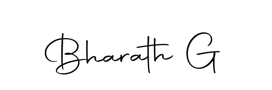 Use a signature maker to create a handwritten signature online. With this signature software, you can design (Autography-DOLnW) your own signature for name Bharath G. Bharath G signature style 10 images and pictures png