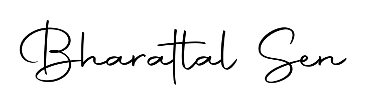 A sleek calligraphic signature for name Bharatlal Sen utilizing Autography-DOLnW styling. Great for adding personal signatures to photos and art. Bharatlal Sen signature style 10 images and pictures png