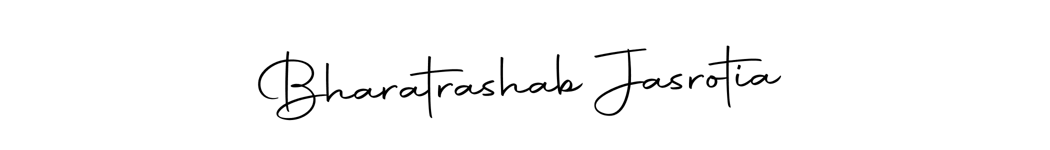 How to make Bharatrashab Jasrotia name signature. Use Autography-DOLnW style for creating short signs online. This is the latest handwritten sign. Bharatrashab Jasrotia signature style 10 images and pictures png