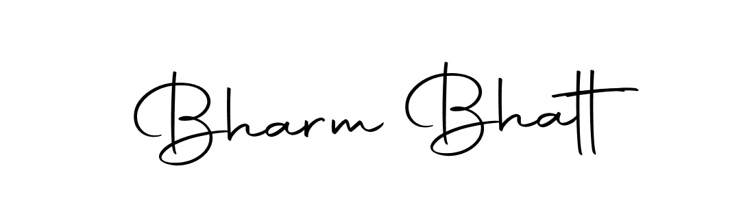 The best way (Autography-DOLnW) to make a short signature is to pick only two or three words in your name. The name Bharm Bhatt include a total of six letters. For converting this name. Bharm Bhatt signature style 10 images and pictures png