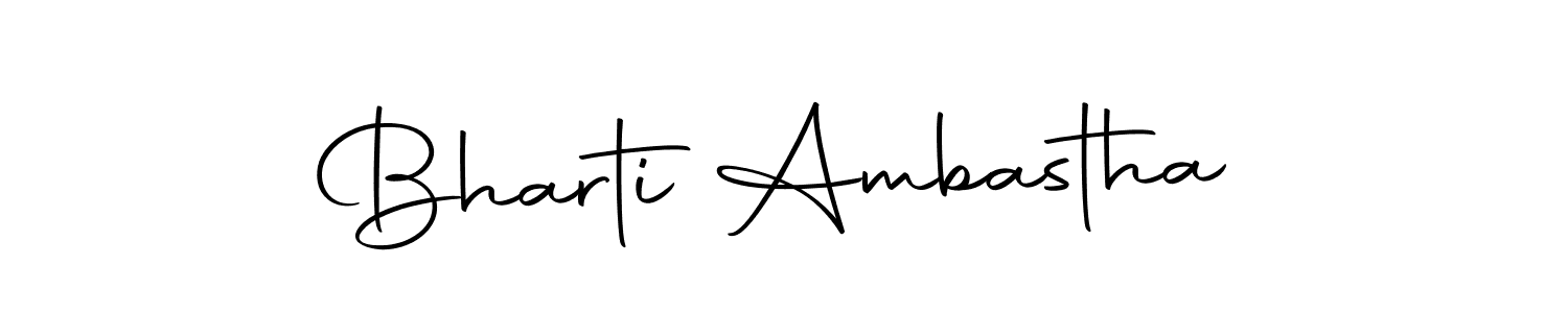 Autography-DOLnW is a professional signature style that is perfect for those who want to add a touch of class to their signature. It is also a great choice for those who want to make their signature more unique. Get Bharti Ambastha name to fancy signature for free. Bharti Ambastha signature style 10 images and pictures png