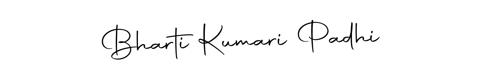You should practise on your own different ways (Autography-DOLnW) to write your name (Bharti Kumari Padhi) in signature. don't let someone else do it for you. Bharti Kumari Padhi signature style 10 images and pictures png