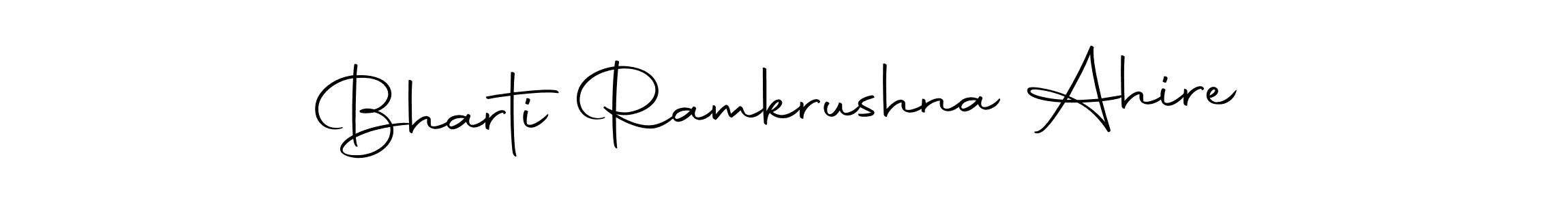 Create a beautiful signature design for name Bharti Ramkrushna Ahire. With this signature (Autography-DOLnW) fonts, you can make a handwritten signature for free. Bharti Ramkrushna Ahire signature style 10 images and pictures png