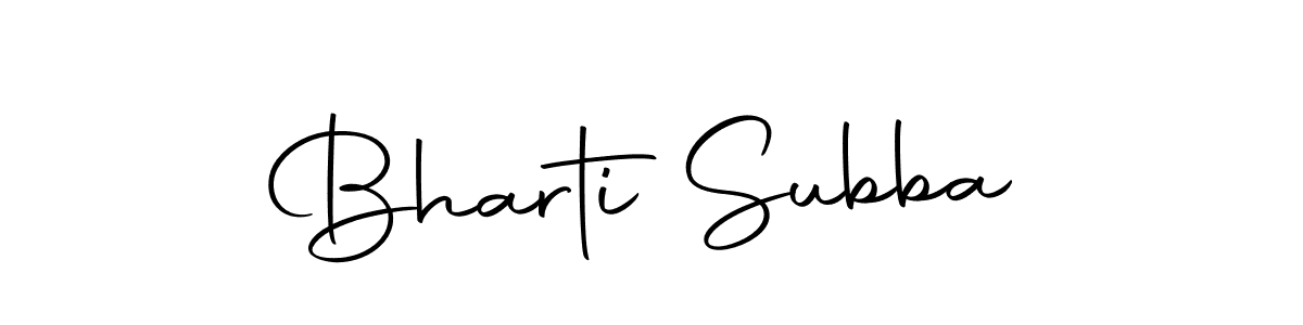 Create a beautiful signature design for name Bharti Subba. With this signature (Autography-DOLnW) fonts, you can make a handwritten signature for free. Bharti Subba signature style 10 images and pictures png