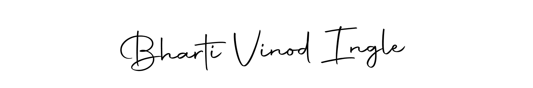 The best way (Autography-DOLnW) to make a short signature is to pick only two or three words in your name. The name Bharti Vinod Ingle include a total of six letters. For converting this name. Bharti Vinod Ingle signature style 10 images and pictures png