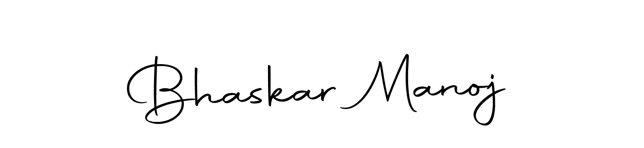 How to make Bhaskar Manoj name signature. Use Autography-DOLnW style for creating short signs online. This is the latest handwritten sign. Bhaskar Manoj signature style 10 images and pictures png