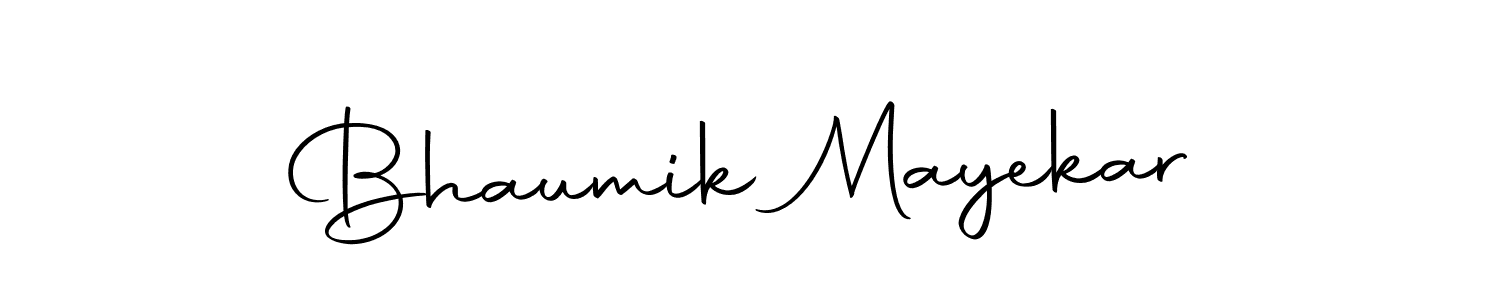 Also we have Bhaumik Mayekar name is the best signature style. Create professional handwritten signature collection using Autography-DOLnW autograph style. Bhaumik Mayekar signature style 10 images and pictures png