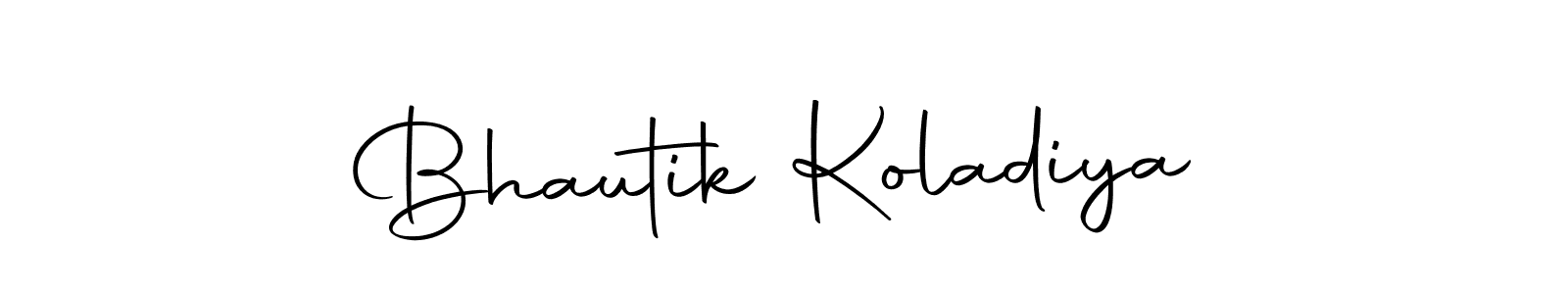 You can use this online signature creator to create a handwritten signature for the name Bhautik Koladiya. This is the best online autograph maker. Bhautik Koladiya signature style 10 images and pictures png