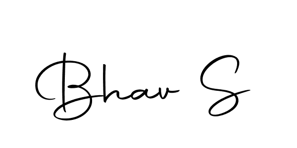 Create a beautiful signature design for name Bhav S. With this signature (Autography-DOLnW) fonts, you can make a handwritten signature for free. Bhav S signature style 10 images and pictures png