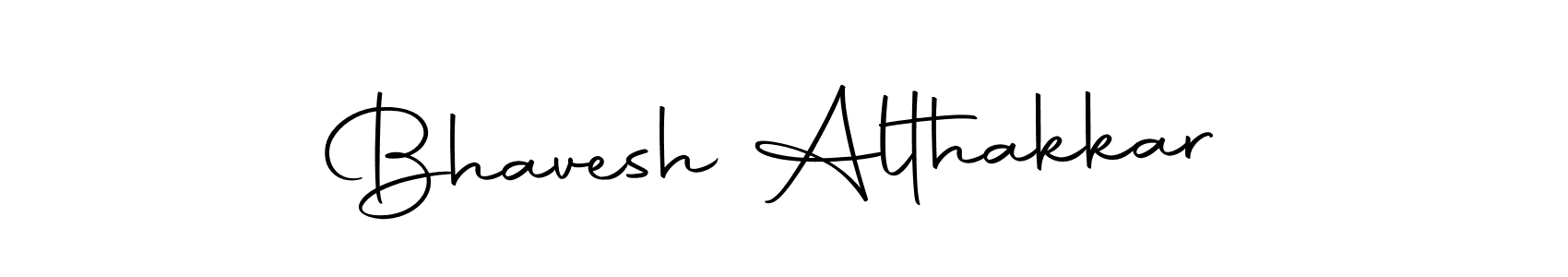 How to make Bhavesh Althakkar name signature. Use Autography-DOLnW style for creating short signs online. This is the latest handwritten sign. Bhavesh Althakkar signature style 10 images and pictures png