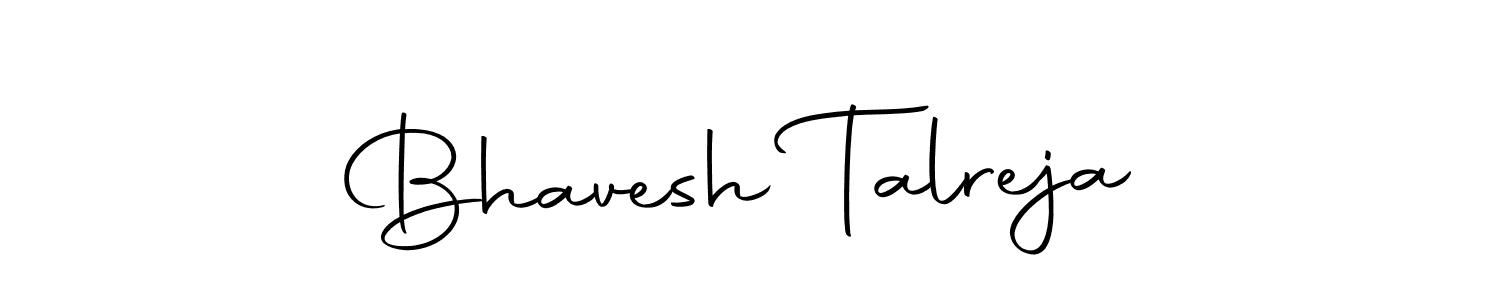 How to make Bhavesh Talreja name signature. Use Autography-DOLnW style for creating short signs online. This is the latest handwritten sign. Bhavesh Talreja signature style 10 images and pictures png