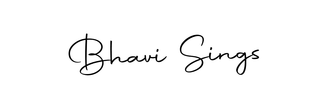 You should practise on your own different ways (Autography-DOLnW) to write your name (Bhavi Sings) in signature. don't let someone else do it for you. Bhavi Sings signature style 10 images and pictures png