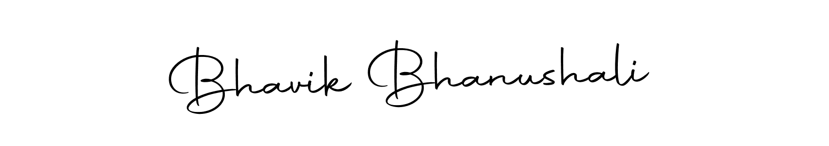 How to make Bhavik Bhanushali name signature. Use Autography-DOLnW style for creating short signs online. This is the latest handwritten sign. Bhavik Bhanushali signature style 10 images and pictures png