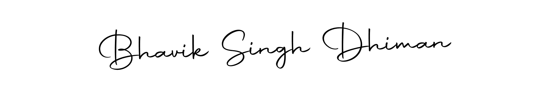 How to make Bhavik Singh Dhiman name signature. Use Autography-DOLnW style for creating short signs online. This is the latest handwritten sign. Bhavik Singh Dhiman signature style 10 images and pictures png