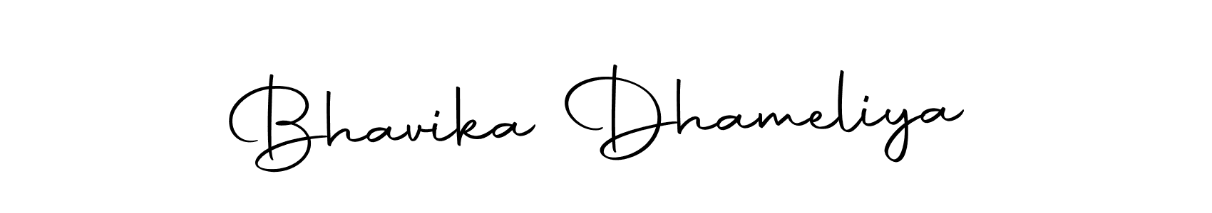 Design your own signature with our free online signature maker. With this signature software, you can create a handwritten (Autography-DOLnW) signature for name Bhavika Dhameliya. Bhavika Dhameliya signature style 10 images and pictures png