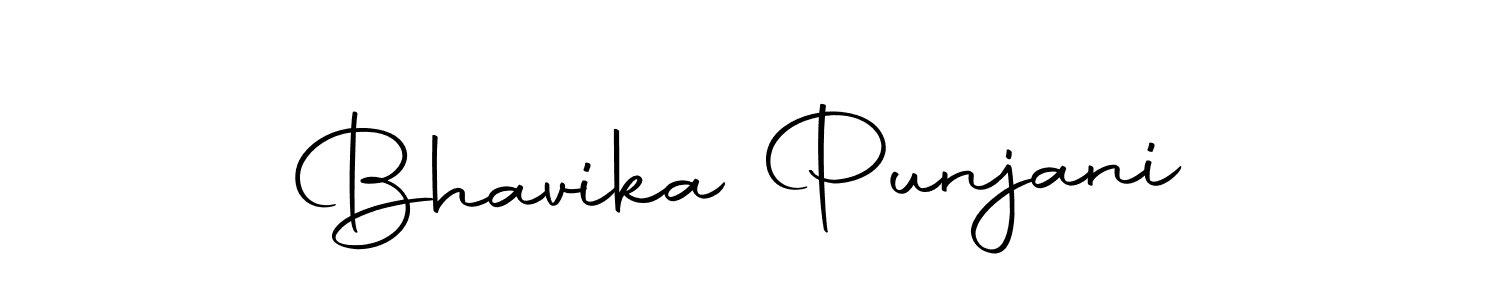 How to make Bhavika Punjani name signature. Use Autography-DOLnW style for creating short signs online. This is the latest handwritten sign. Bhavika Punjani signature style 10 images and pictures png