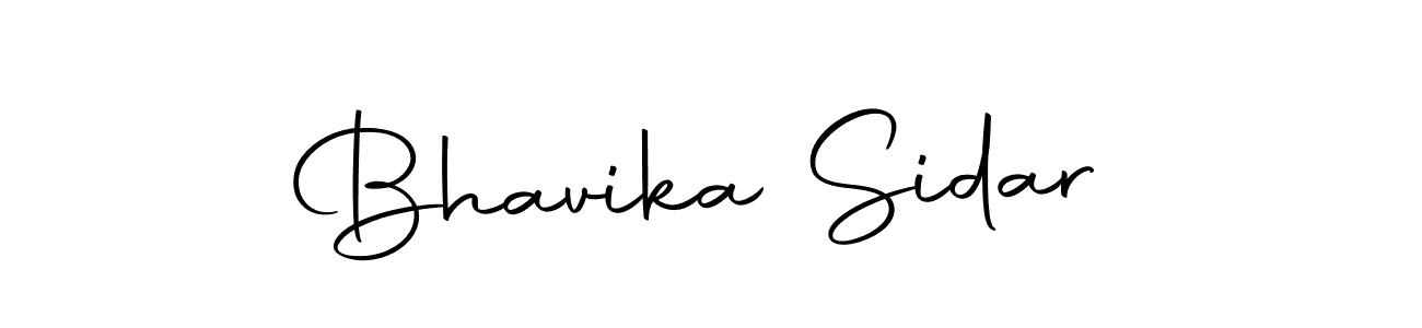 How to make Bhavika Sidar name signature. Use Autography-DOLnW style for creating short signs online. This is the latest handwritten sign. Bhavika Sidar signature style 10 images and pictures png