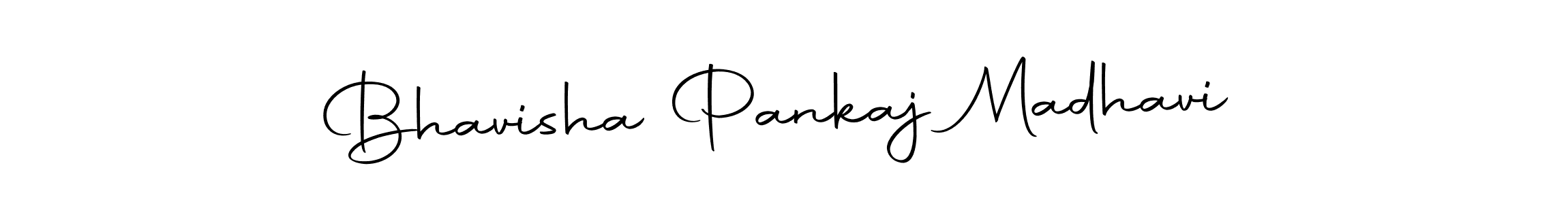 Create a beautiful signature design for name Bhavisha Pankaj Madhavi. With this signature (Autography-DOLnW) fonts, you can make a handwritten signature for free. Bhavisha Pankaj Madhavi signature style 10 images and pictures png