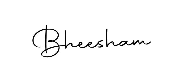 Design your own signature with our free online signature maker. With this signature software, you can create a handwritten (Autography-DOLnW) signature for name Bheesham. Bheesham signature style 10 images and pictures png