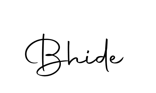 Create a beautiful signature design for name Bhide. With this signature (Autography-DOLnW) fonts, you can make a handwritten signature for free. Bhide signature style 10 images and pictures png