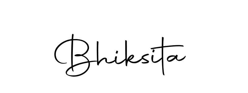 Create a beautiful signature design for name Bhiksita. With this signature (Autography-DOLnW) fonts, you can make a handwritten signature for free. Bhiksita signature style 10 images and pictures png