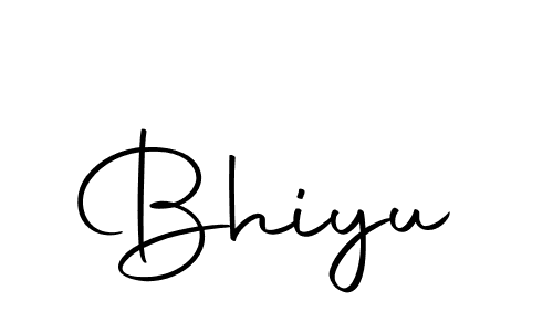 Design your own signature with our free online signature maker. With this signature software, you can create a handwritten (Autography-DOLnW) signature for name Bhiyu. Bhiyu signature style 10 images and pictures png