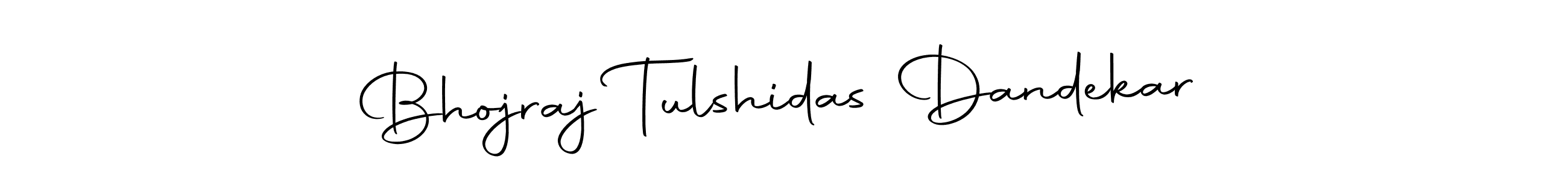You should practise on your own different ways (Autography-DOLnW) to write your name (Bhojraj Tulshidas Dandekar) in signature. don't let someone else do it for you. Bhojraj Tulshidas Dandekar signature style 10 images and pictures png