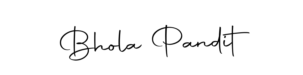 The best way (Autography-DOLnW) to make a short signature is to pick only two or three words in your name. The name Bhola Pandit include a total of six letters. For converting this name. Bhola Pandit signature style 10 images and pictures png