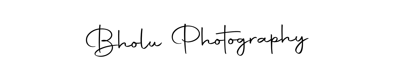 How to make Bholu Photography name signature. Use Autography-DOLnW style for creating short signs online. This is the latest handwritten sign. Bholu Photography signature style 10 images and pictures png