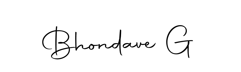 Use a signature maker to create a handwritten signature online. With this signature software, you can design (Autography-DOLnW) your own signature for name Bhondave G. Bhondave G signature style 10 images and pictures png